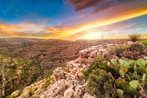 Carlsbad Cavern National Park, New Mexico, USA overlooking Rattlesnake Canyon photo