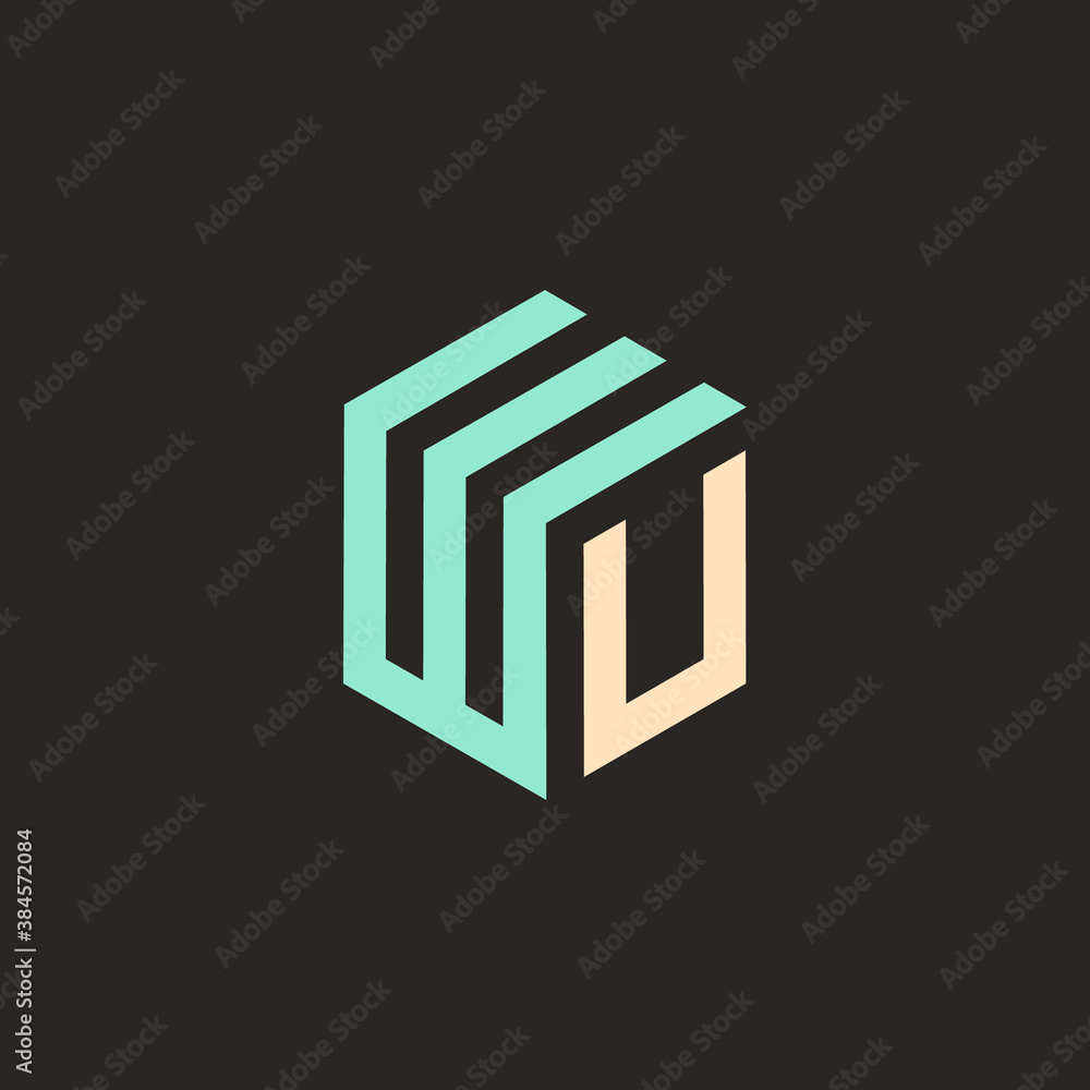 Hexagon logo with the letters WU Hexagon logo with the letters WU