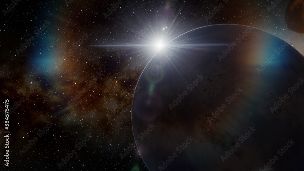 science fiction landscape abstract alien planets and space background 3d render science fiction landscape abstract alien planets and space background 3d render