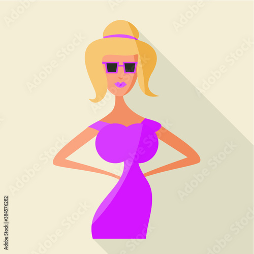 girl in pink dress illustration