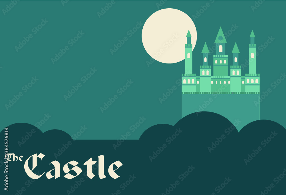 vector illustration of castle