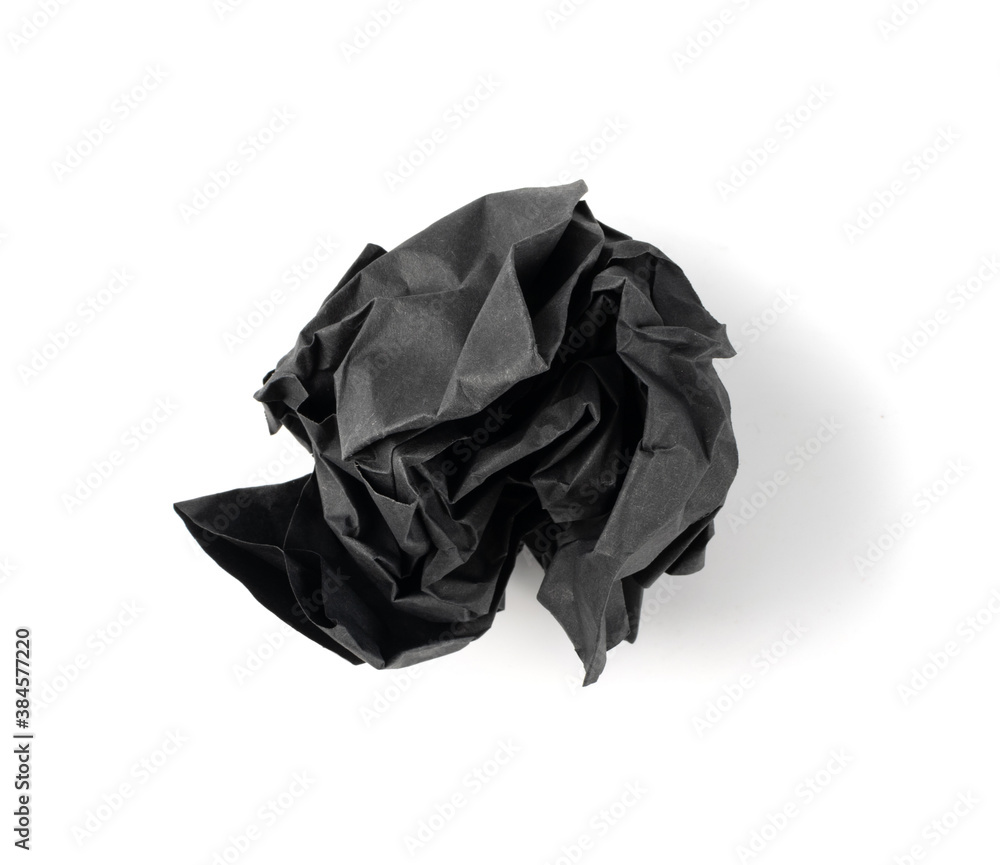 Crumpled Paper Ball Isolated on White background