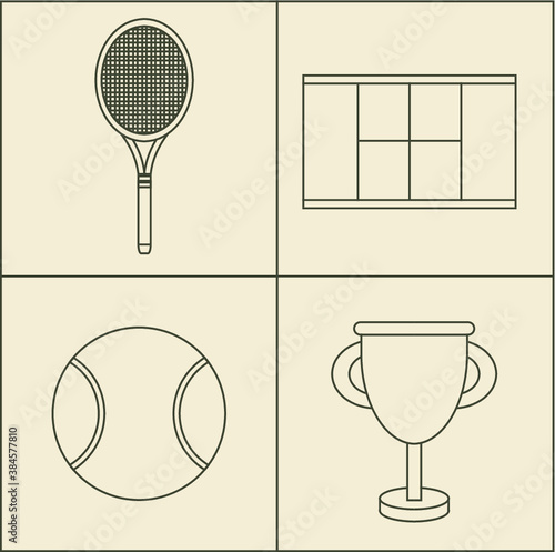 tennis racket and ball