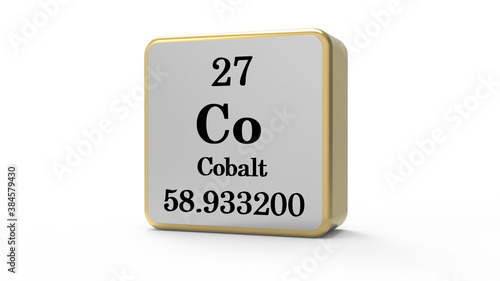 3d Cobalt Element Sign. Stock image