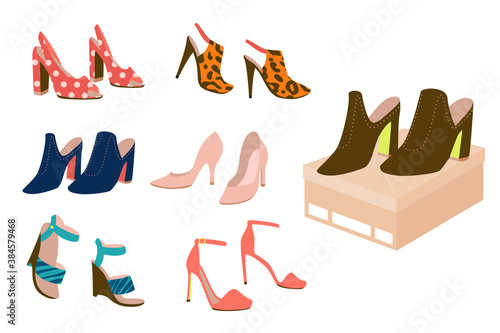 Set Of High Heel Female Shoes