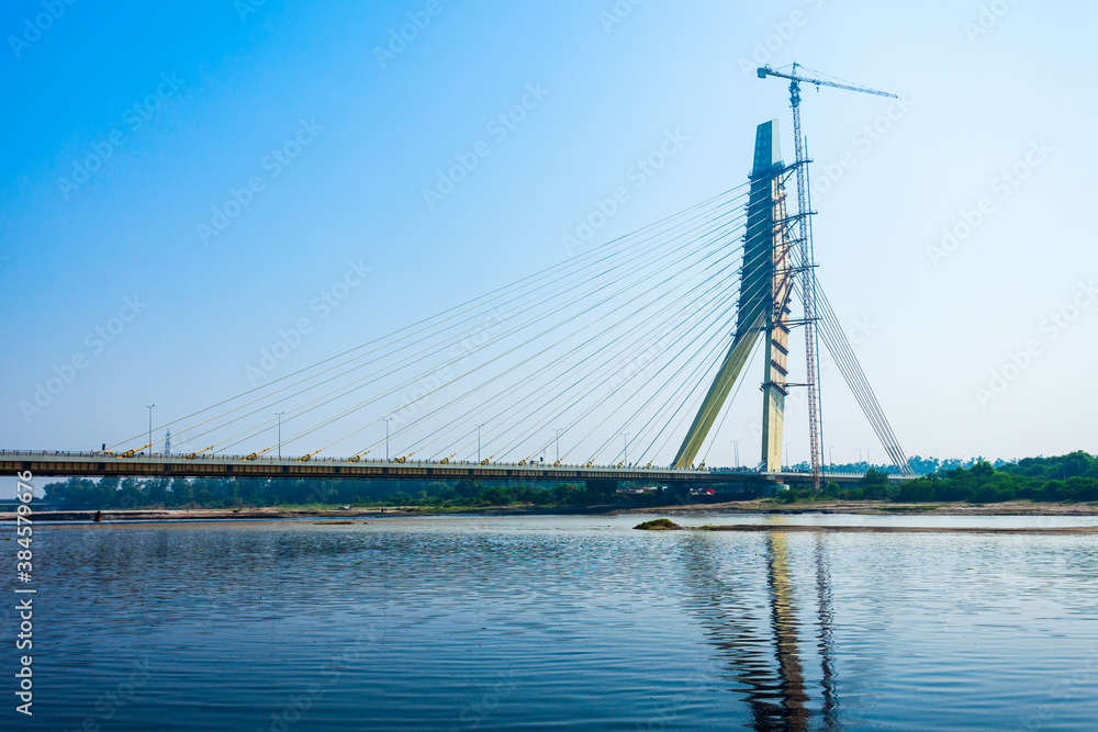 Fototapeta premium Signature Bridge in New Delhi, India