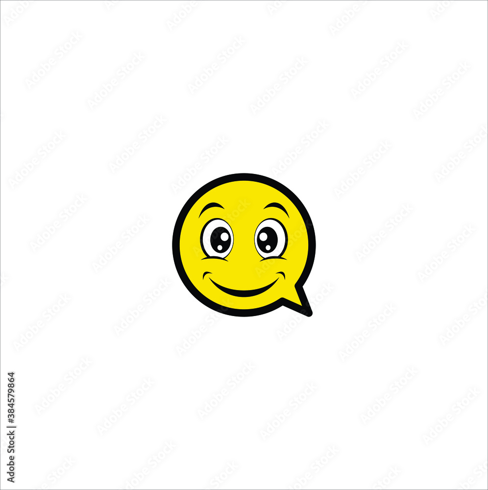 smile icon for chat logo graphic vector concept