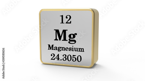 3d Magnesium Element Sign. Stock İmage. 