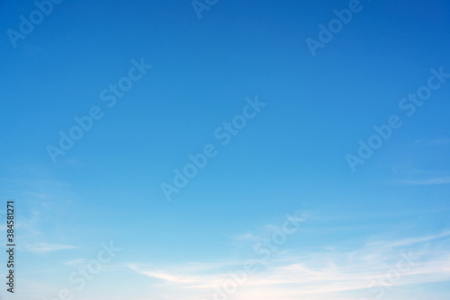 Summer clear blue sky background. Cloud clear