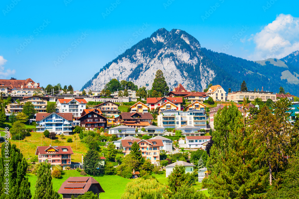Spiez town panoramic view, Switzerland