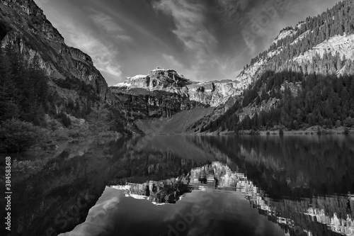 Switzerland Alps Graubuenden Mountain Scenery Lake Panixer photo