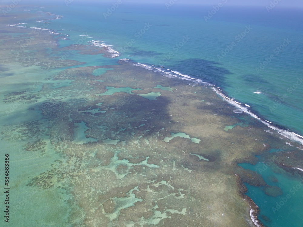 Obraz premium Drone Beach reef view ( not edited )