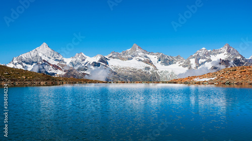 Riffelsee lake and Matterhorn, Switzerland