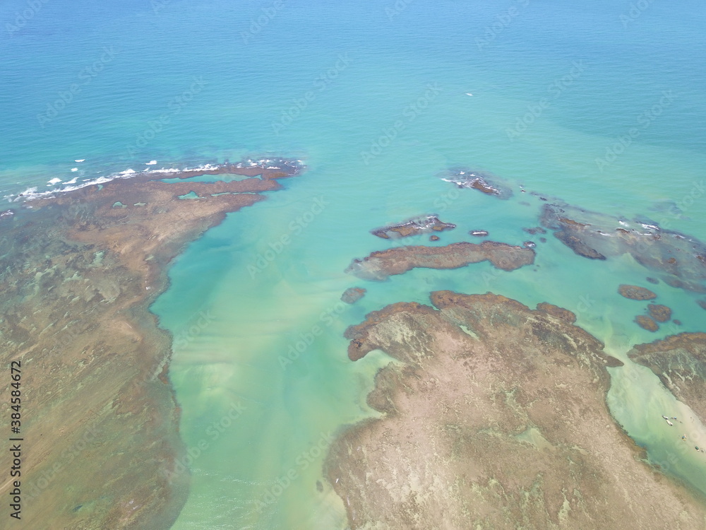 Drone Beach reef view  ( not edited )