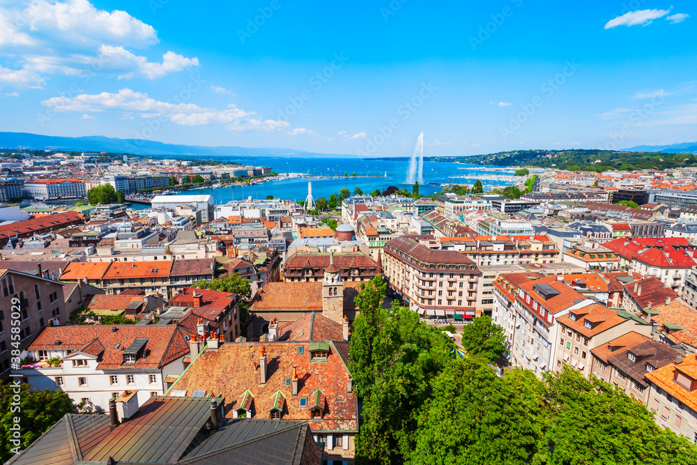 Geneva panoramic view in Switzerland