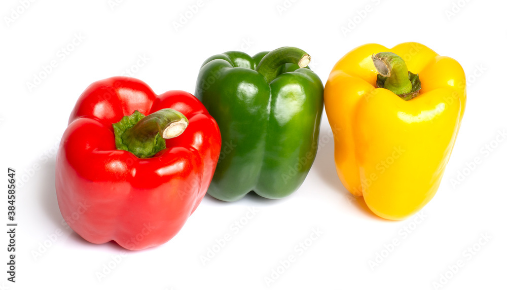 Sweet pepper isolated on white background