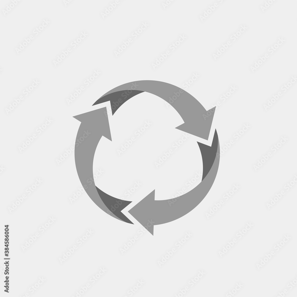 Recycling flat vector icon. Circular arrow flat vector icon Recycling flat vector icon. Circular arrow flat vector icon