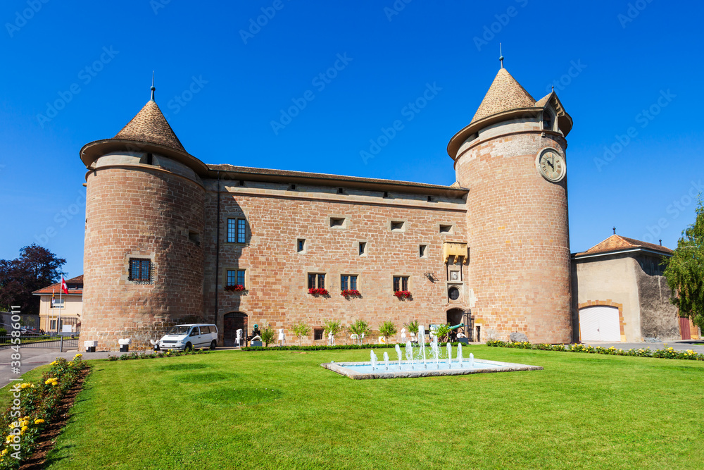 Medieval castle in Morges, Switzerland