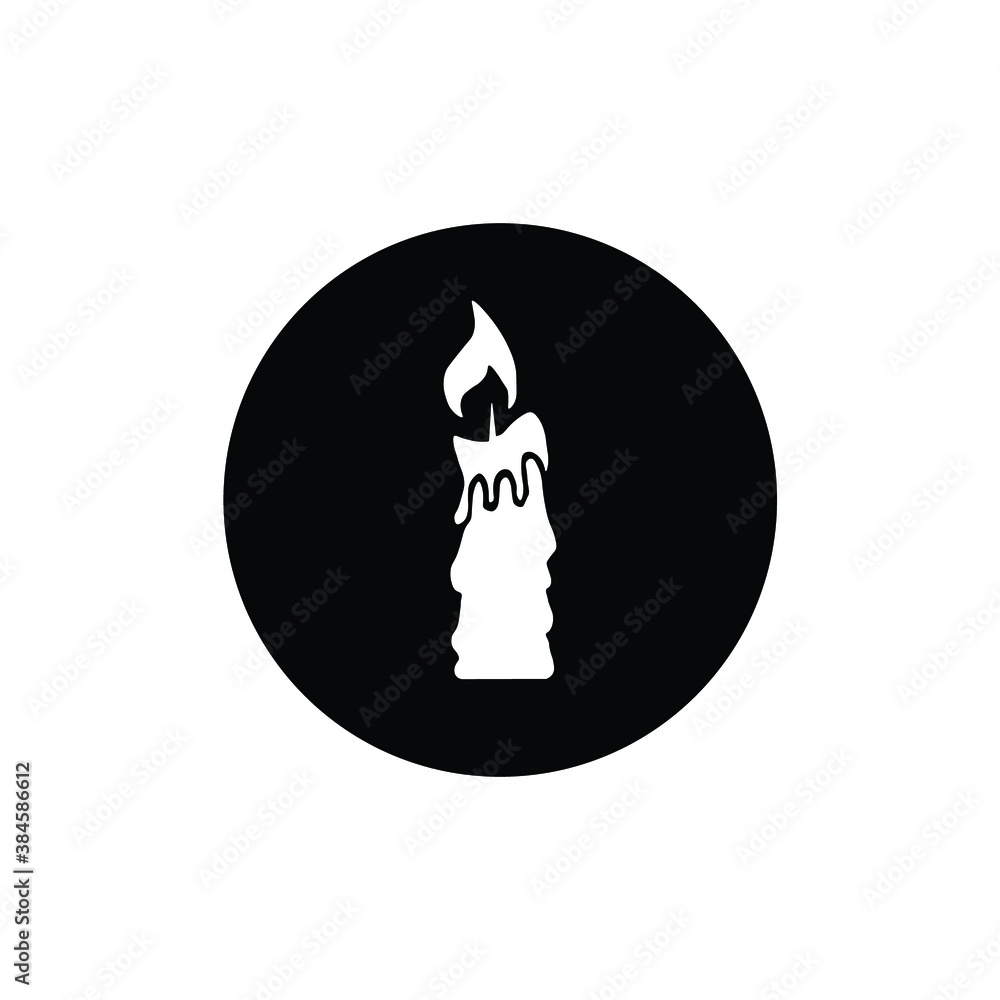 Candle for Halloween Party decor. vector icons Candle for Halloween Party decor. vector icons