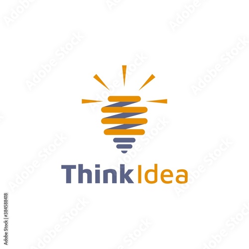 Lightbulb logo template. Lightbulb icon. Abstract lightbulb logo. Business logo template. Vector illustration