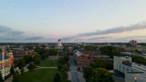 Mizzou - University of Missouri Campus Buildings in St. Louis, Missouri - Aerial Drone View photo