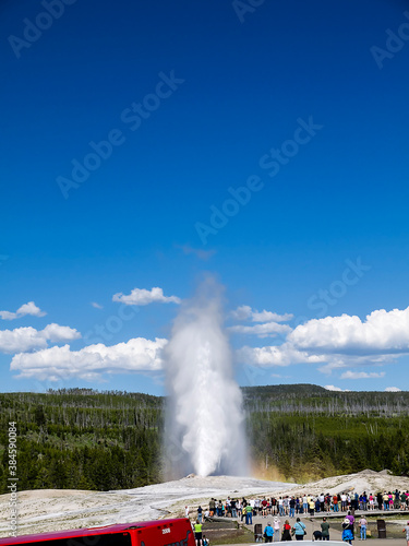 Yellowstone was the first national park in the world, and is known for its wildlife and its many geothermal features, especially Old Faithful Geyser, one of the most popular features in the park. 