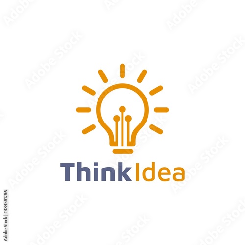 Lightbulb logo template. Lightbulb icon. Abstract lightbulb logo. Business logo template. Vector illustration