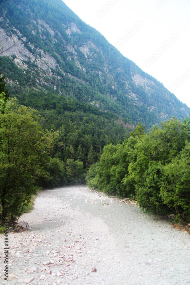 Fototapeta premium Soca river valley, Trenta, Slovenia