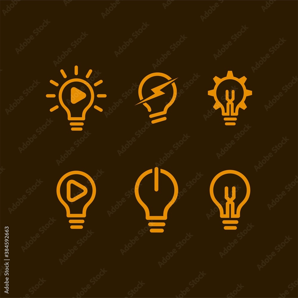 Lightbulb logo template. Lightbulb icon. Abstract lightbulb logo. Business logo template. Vector illustration Lightbulb logo template. Lightbulb icon. Abstract lightbulb logo. Business logo template. Vector illustration