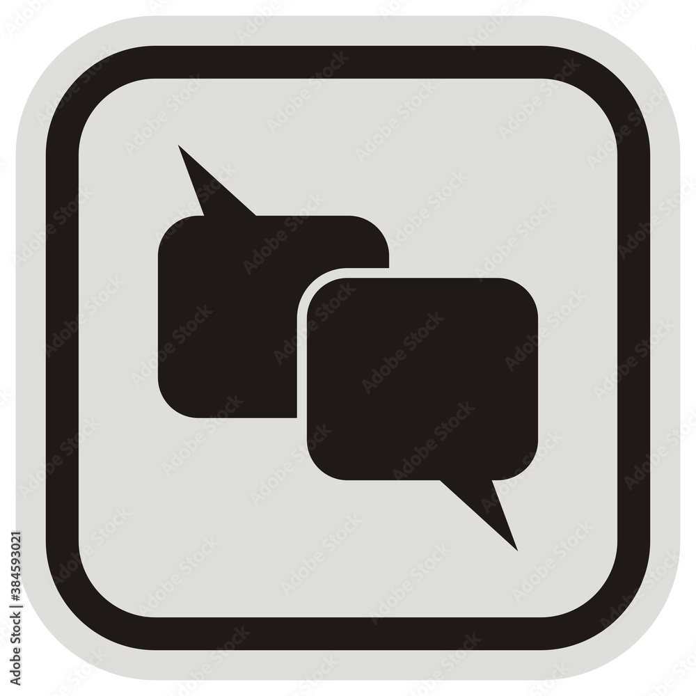 bubble, gray frame, vector icon bubble, gray frame, vector icon