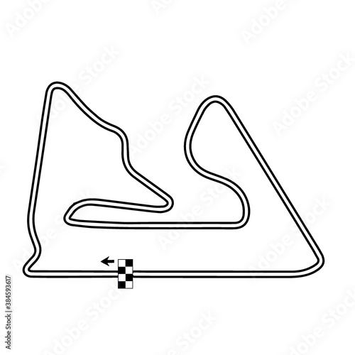 Bahrain, Race, Map, RaceTrack, Track, Vector
