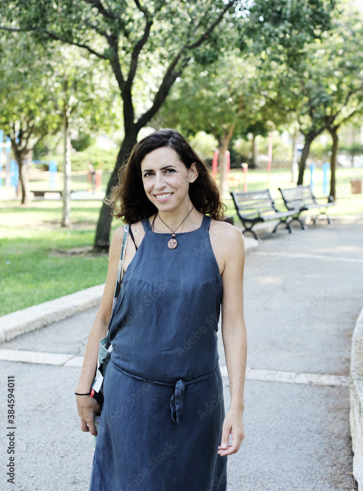 outdoor portrait of beautiful 45 years old woman outdoor portrait of beautiful 45 years old woman