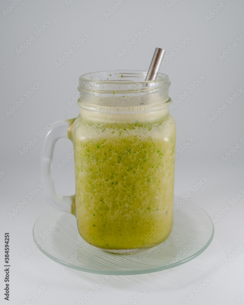 Green Smoothie white background Green Smoothie white background