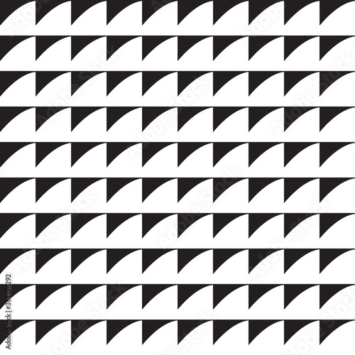 Vector seamless pattern texture background with geometric shapes in black, white colors.