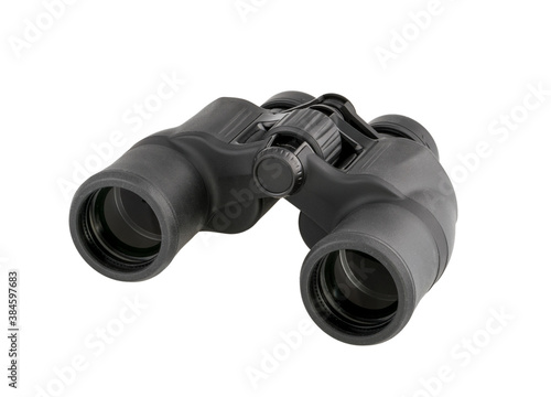 Binoculars isolated on white background without shadow clipping path