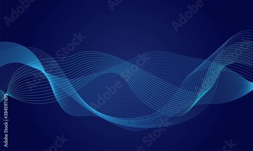 abstract blue digital equalizer, vector of sound wave pattern element