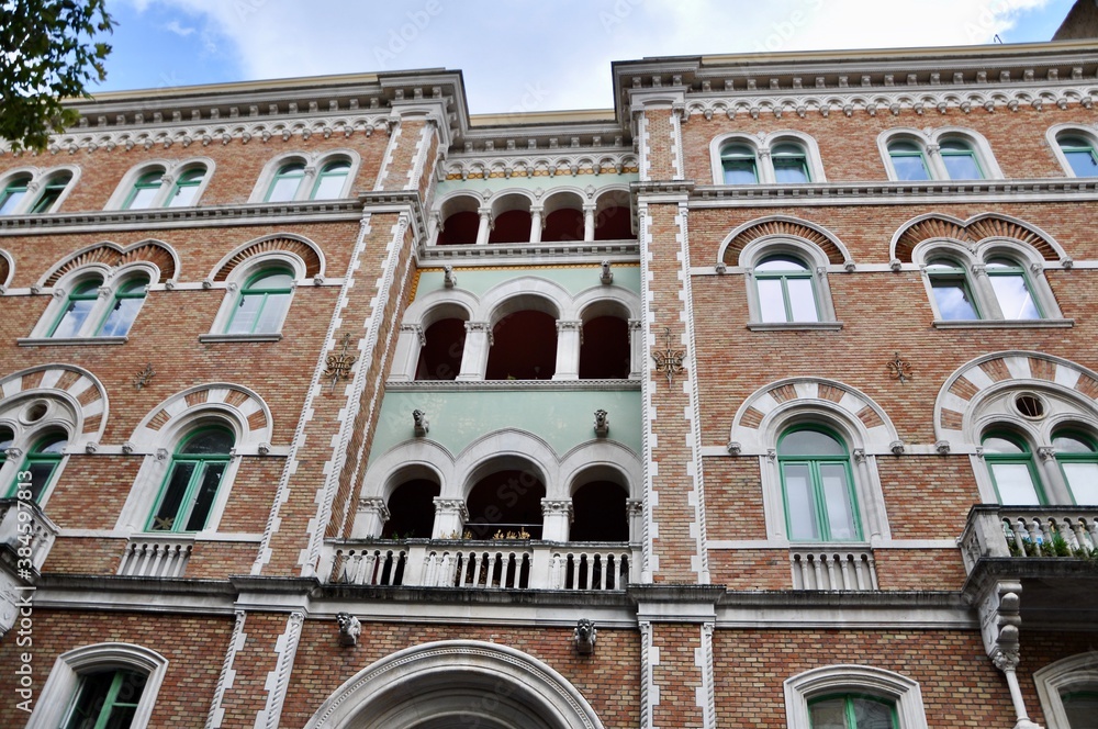 Rijeka,Croatia 2020. Robert Whitehead's palace is named the “Venice House” because of architectural associations to the Venetian Gothics. It was built in 1888