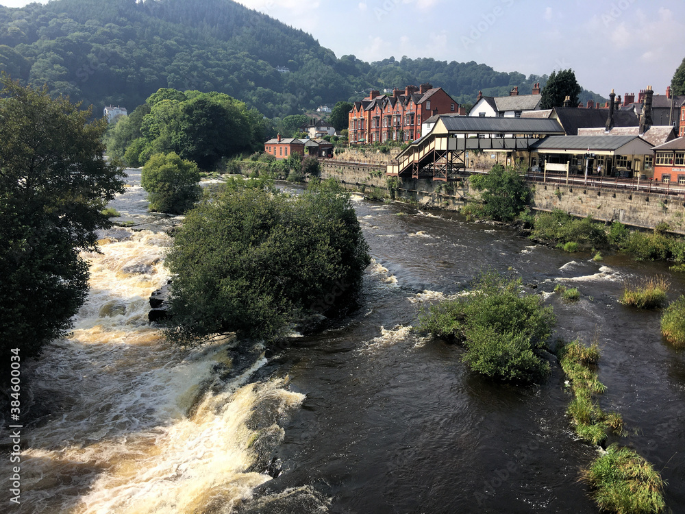 A view of the River Dee at Llangollen in North Wales