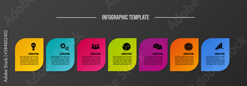 Business infographic with icons. Diagram. Vector