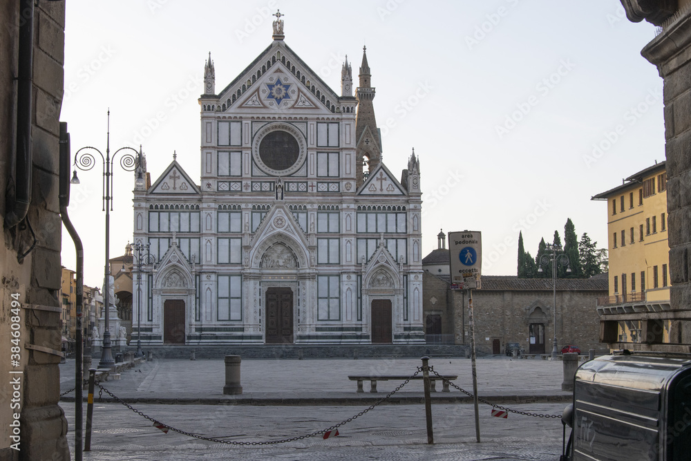 Fototapeta premium Santa Croce church in Florence, Tuscany, Italy.