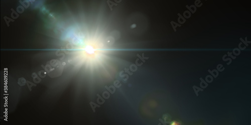 Flare lens Stock Image In Black Background