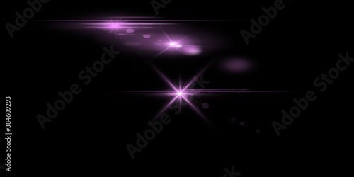 Flare lens Stock Image In Black Background