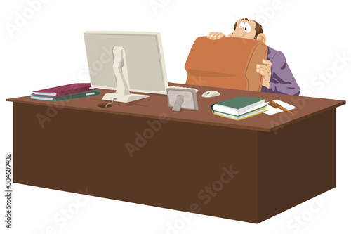 Advanced user. Picture concept for web page design.