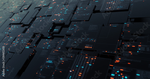 Fototapeta graphic of digital interface of data analysis process