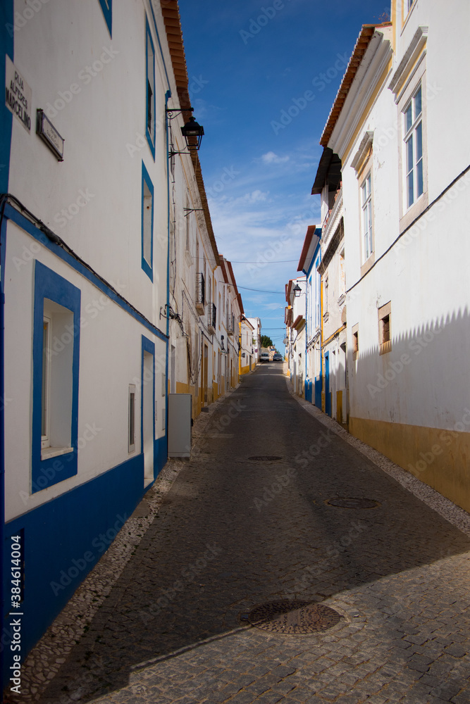 Typical street of a village in Alentejo Portugal