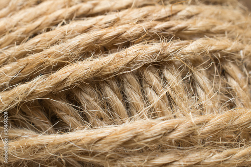 Texture of the coiled rope captured with a macro lens.