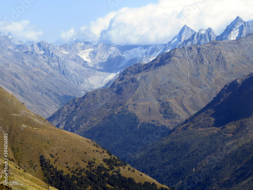 Mountains, snowy peaks