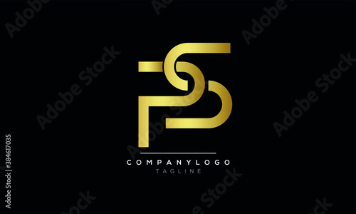 Alphabet letters Initials Monogram logo PS or SP or P.