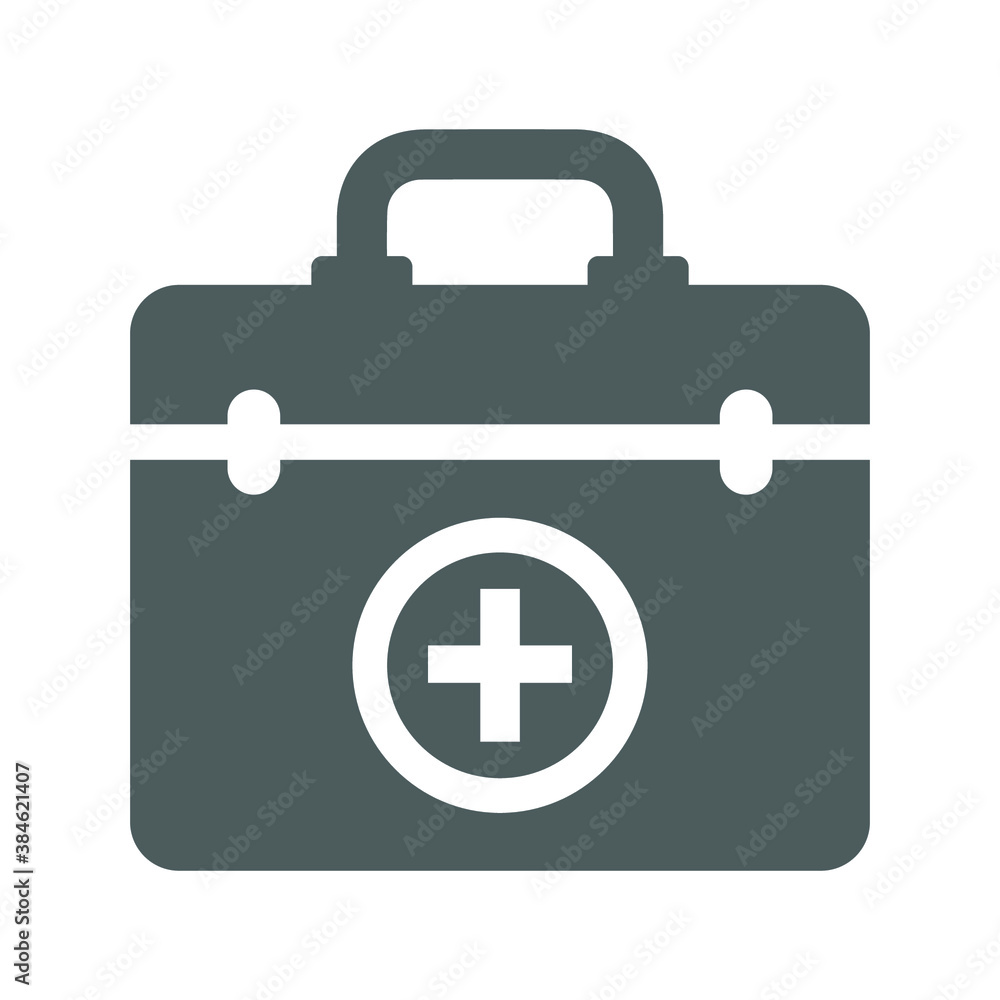 Aid, emergency, kit icon. gray version Aid, emergency, kit icon. gray version