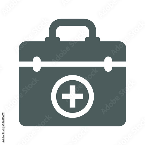 Aid, emergency, kit icon. gray version